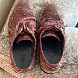 Cole Haan Men's Burgundy/Brown Wingtip Derbys